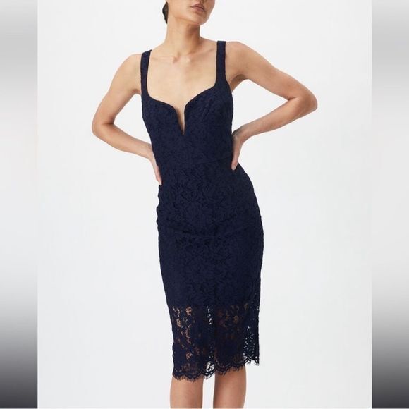 Bardot Dresses & Skirts - Bardot Revolve Adeline Lace Midi Dress Women Size 10